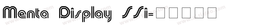 Menta Display SSi字体转换